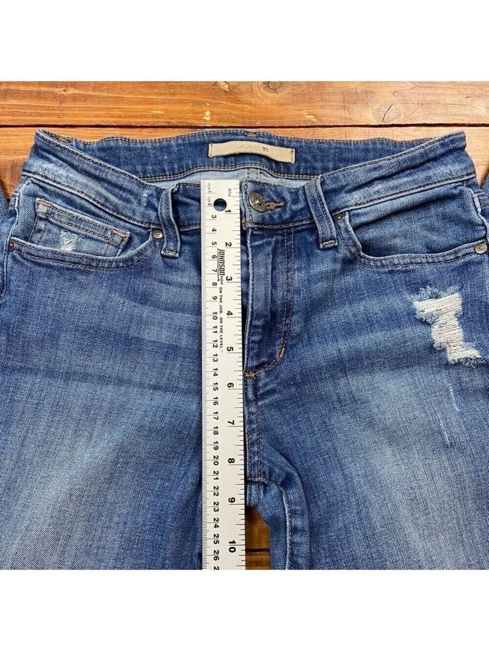 Joe’s jeans blue mid rise waist skinny distressed ripped denim stretchy size 26 - Picture 11 of 16